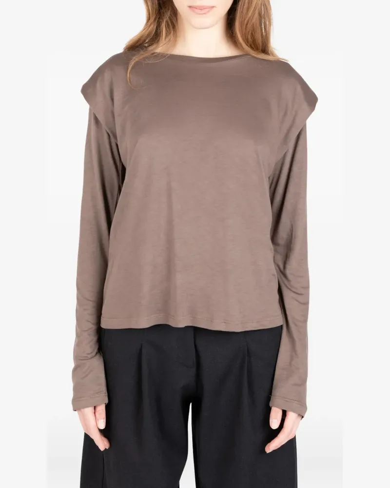 Société Anonyme T-Shirt mit aufgestickten Nummern - Nude Nude