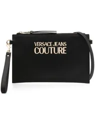 Versace Jeans Clutch mit Logo-Schild Schwarz