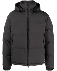 HUGO BOSS Daunenjacke mit Logo-Applikation Braun