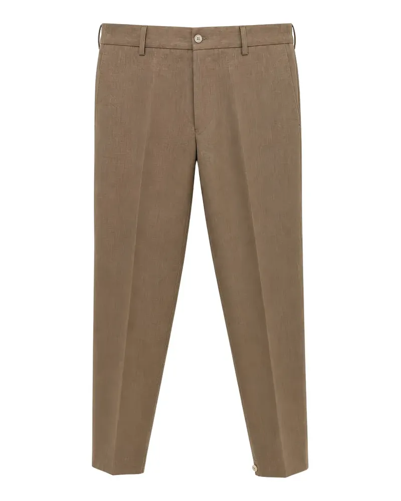 Tombolini Klassische Hose mit Bügelfalten - Braun Braun