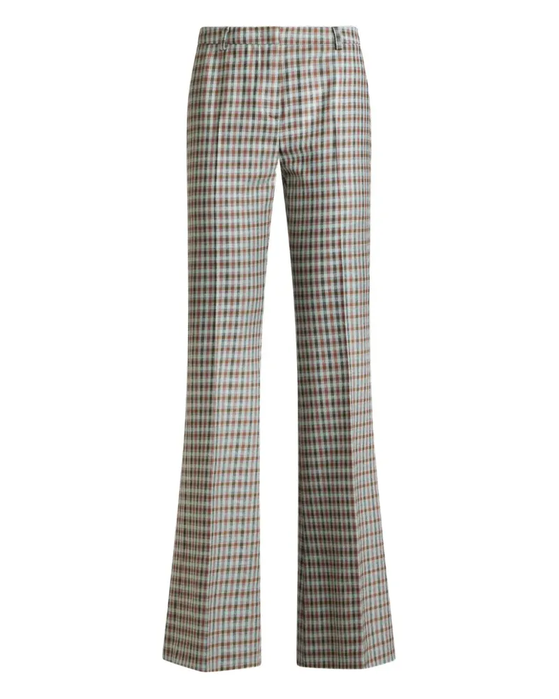Etro Schlaghose mit Vichy-Karo - Blau Blau