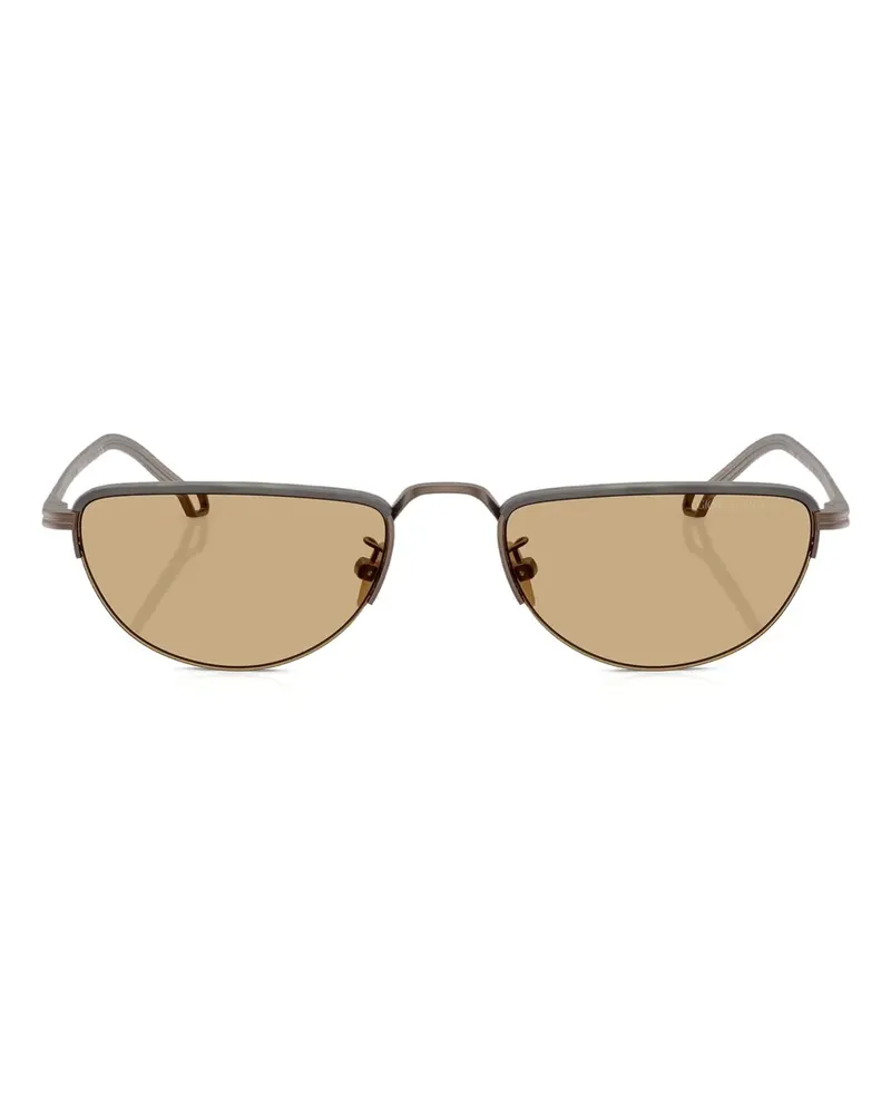 Giorgio Armani Sonnenbrille mit Metallgestell - Braun Braun