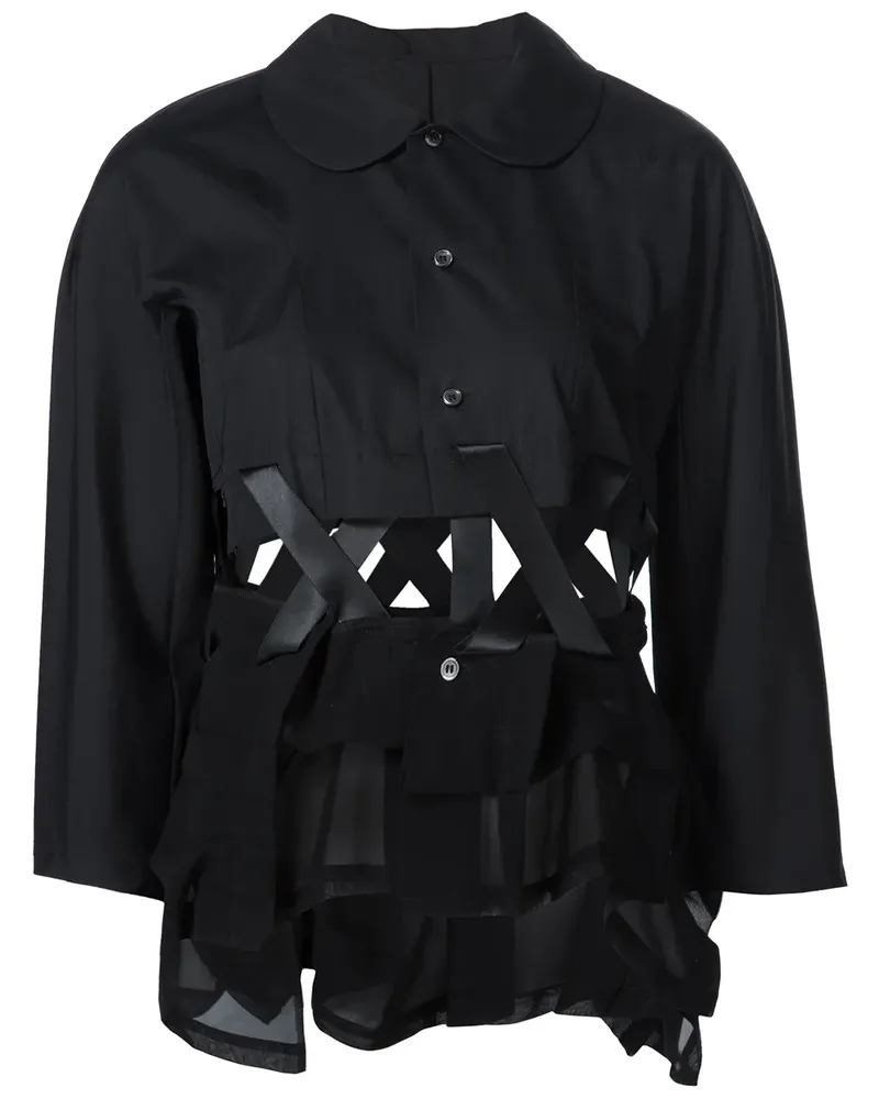 Comme des Garçons Bluse mit Schnürung - Schwarz Schwarz