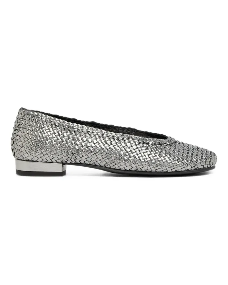 Carel Cassis Ballerinas aus geflochtenem Leder - Silber Silber