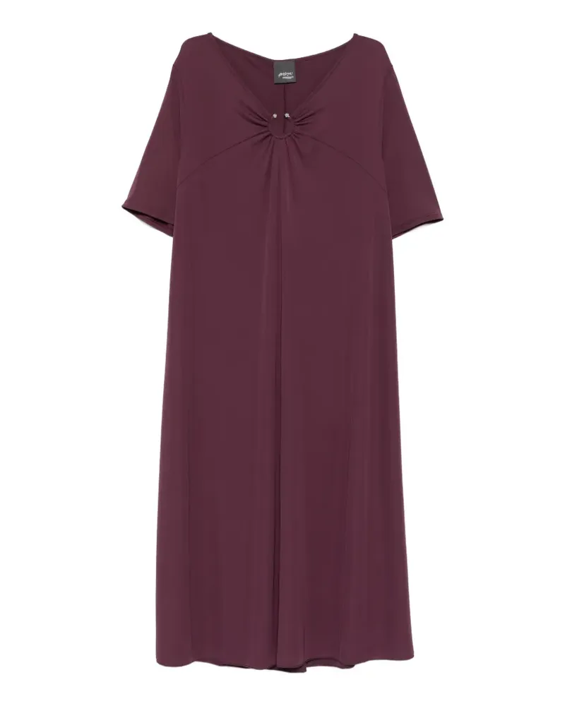 Marina Rinaldi ring-detail midi dress - Violett Violett