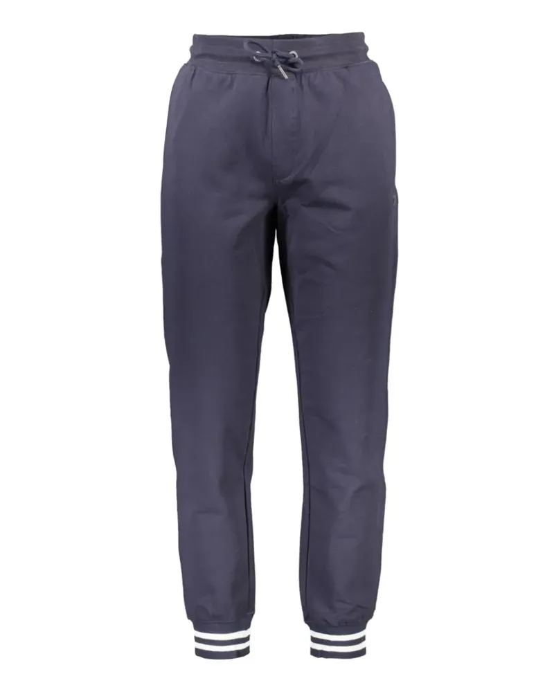 Guess drawstring striped-cuff track pants - Blau Blau
