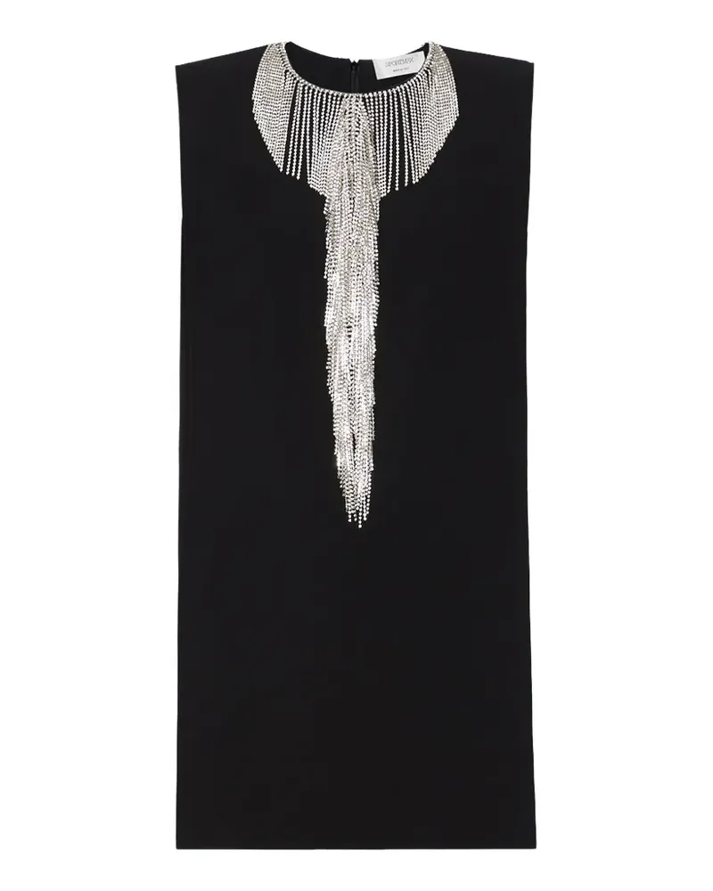 SPORTMAX crystal-embellished sleeveless mini dress - Schwarz Schwarz