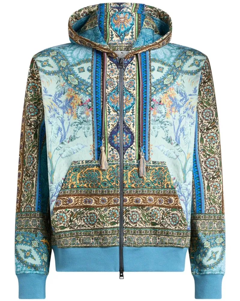 Etro Hoodie mit abstraktem Print - Blau Blau