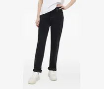 Jeans mit Gürtelschlaufen - Schwarz