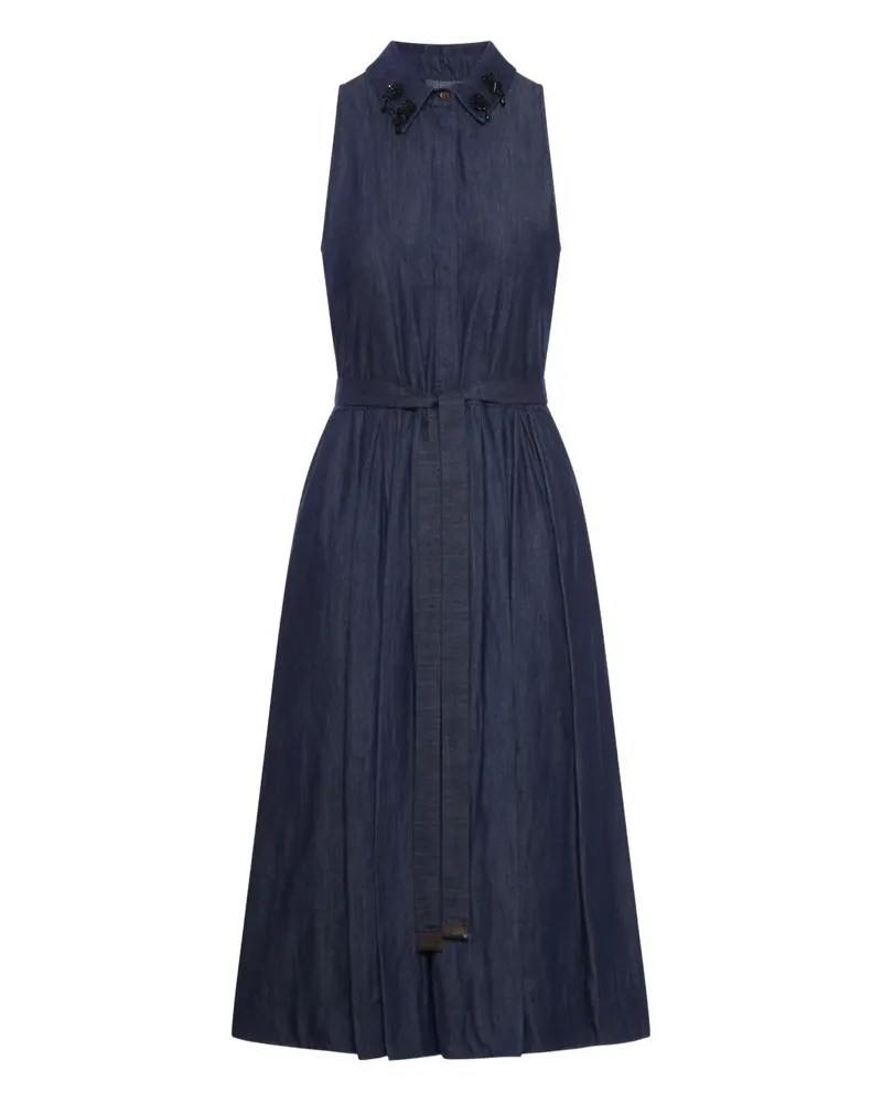 Max Mara Ärmelloses Jeanskleid - Blau Blau