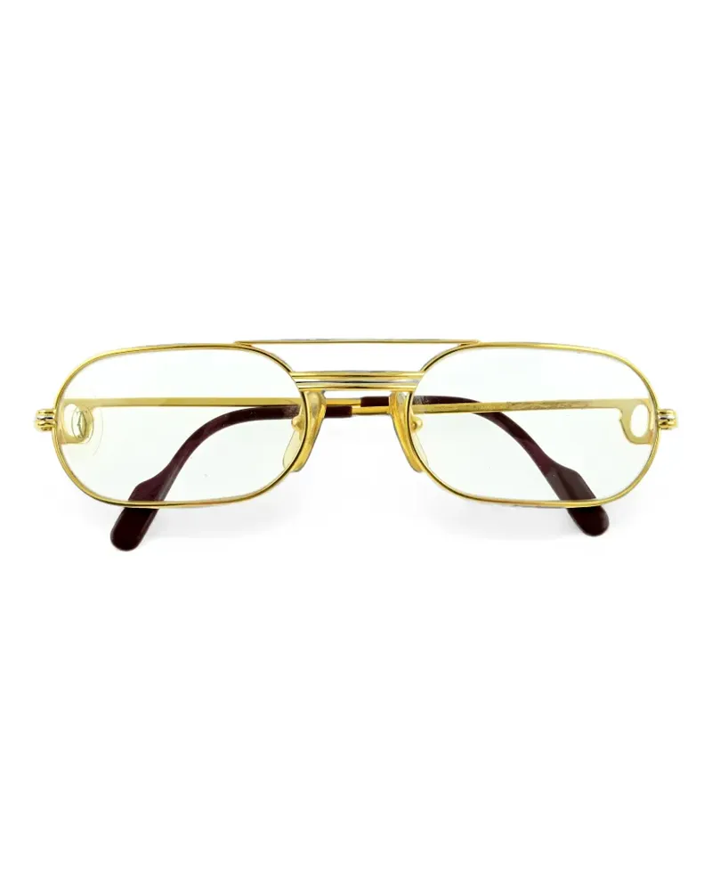 Cartier 1980s Must Louis Brille mit ovalem Gestell - Gold Gold
