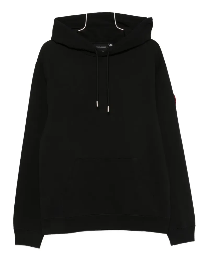 Canada Goose logo-patch drawstring hoodie - Schwarz Schwarz