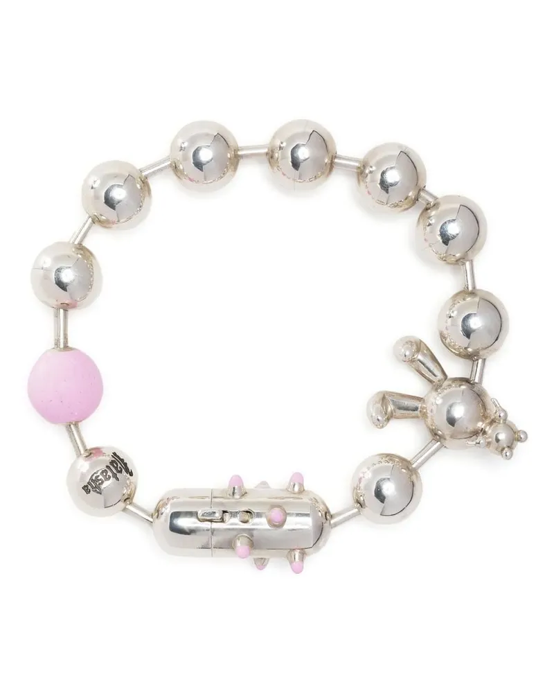 Natasha Zinko Bunny Kugelkettenarmband Silber