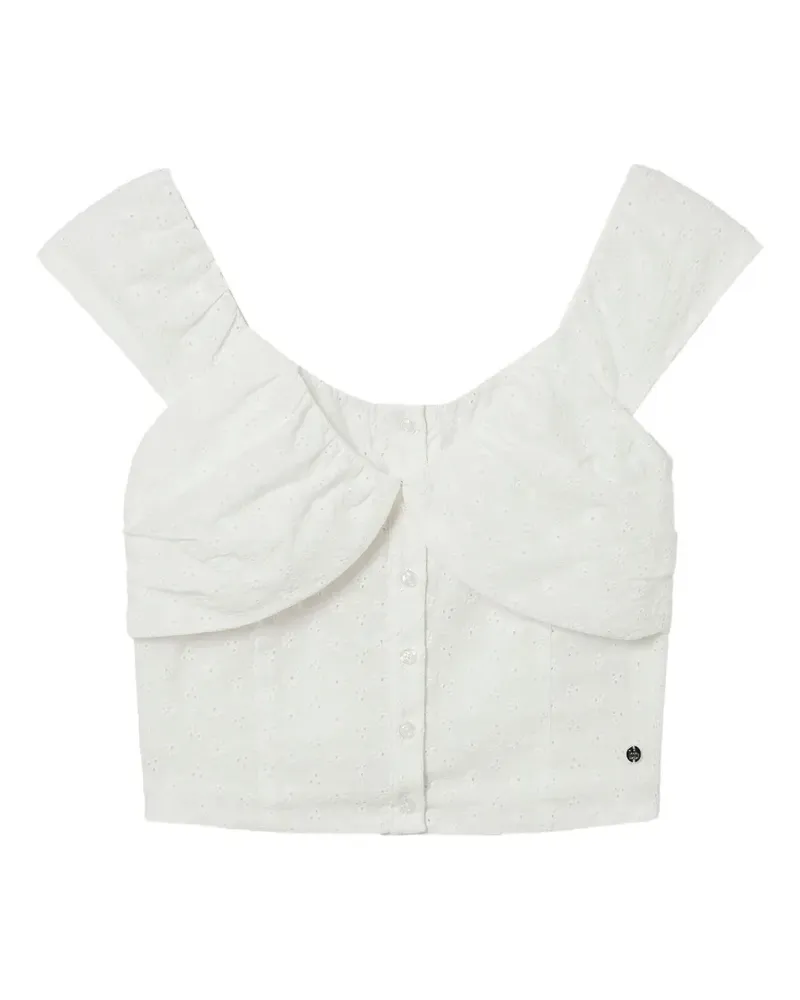 b+ab broderie-anglaise blouse - Weiß Weiß