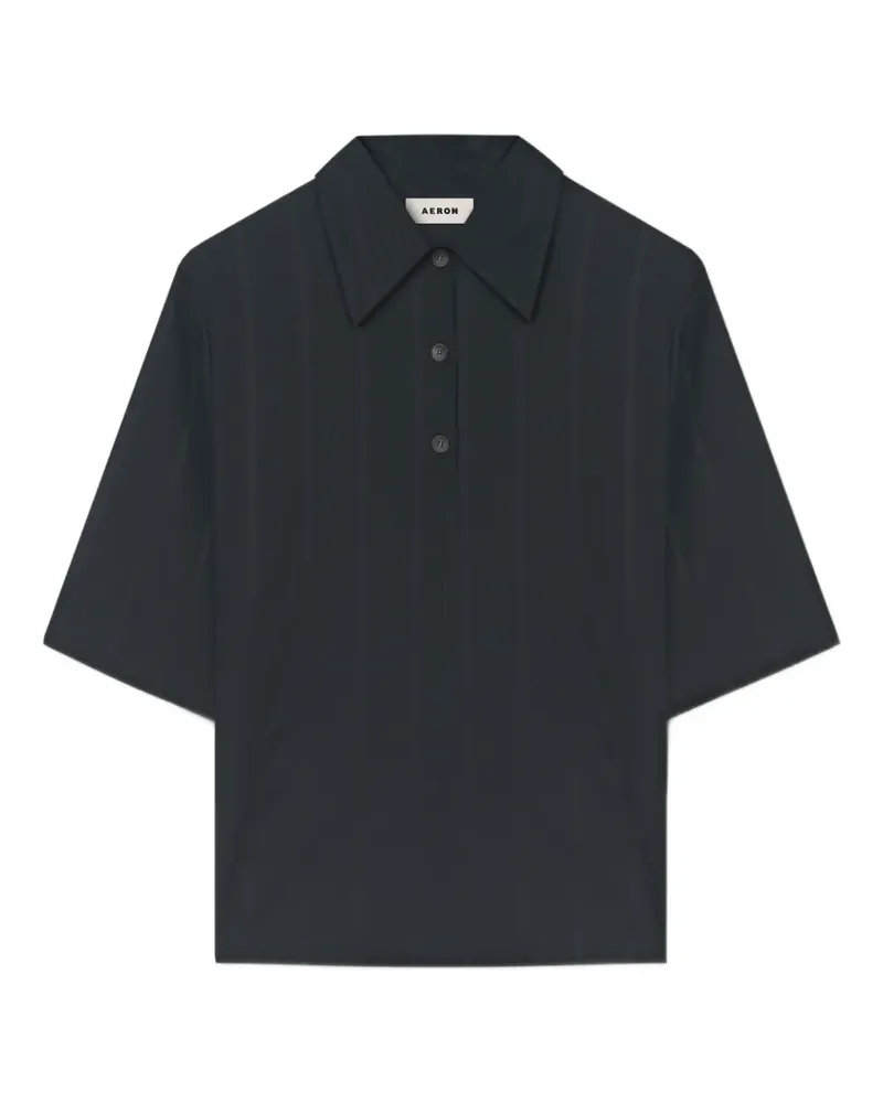 AERON Mae buttoned polo shirt - Schwarz Schwarz