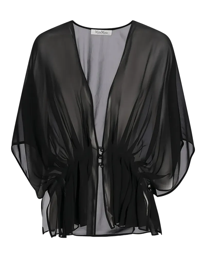 Max Mara v-neck button coat - Schwarz Schwarz