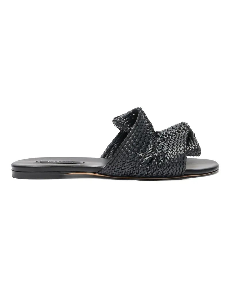 Casadei Hanoi woven flat sandals - Schwarz Schwarz