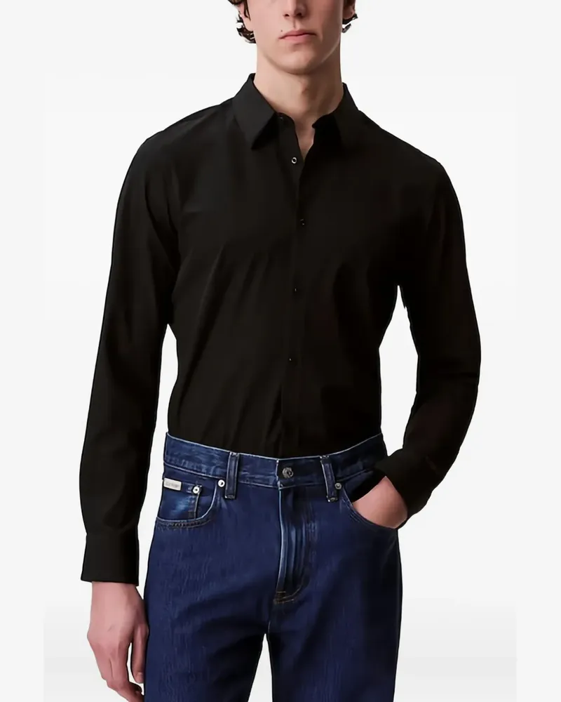 Calvin Klein Langärmeliges Hemd - Schwarz Schwarz