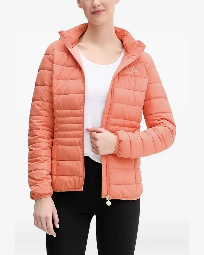 EA7 Gesteppte Jacke mit Logo-Print - Orange Orange
