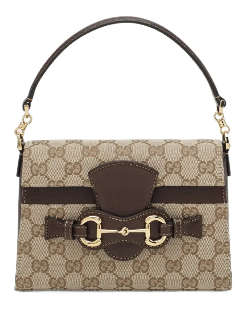 Gucci Kleine Horsebit Schultertasche - Braun Braun
