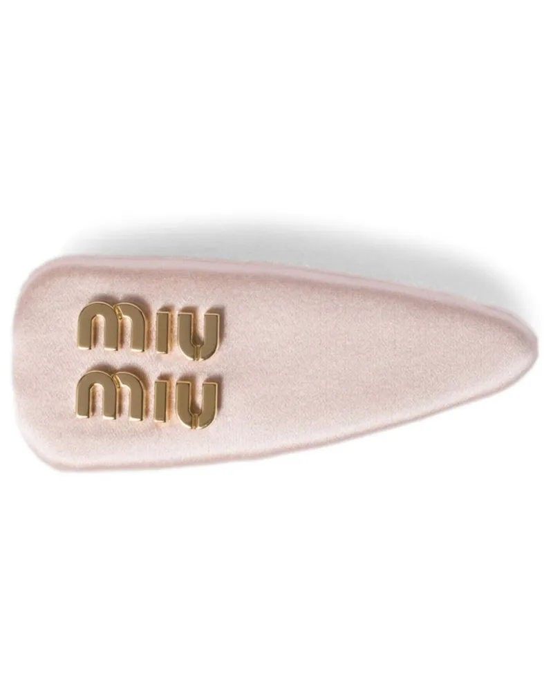 Miu Miu Haarspange aus Satin - Rosa Rosa