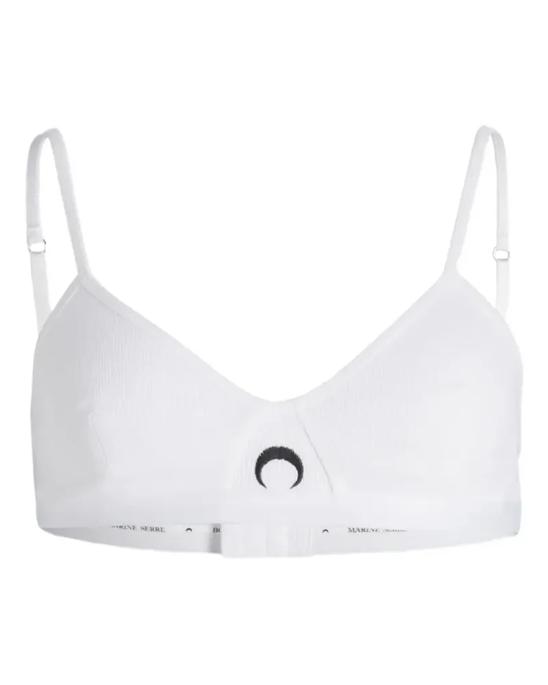 Marine Serre organic cotton bra - Weiß Weiß