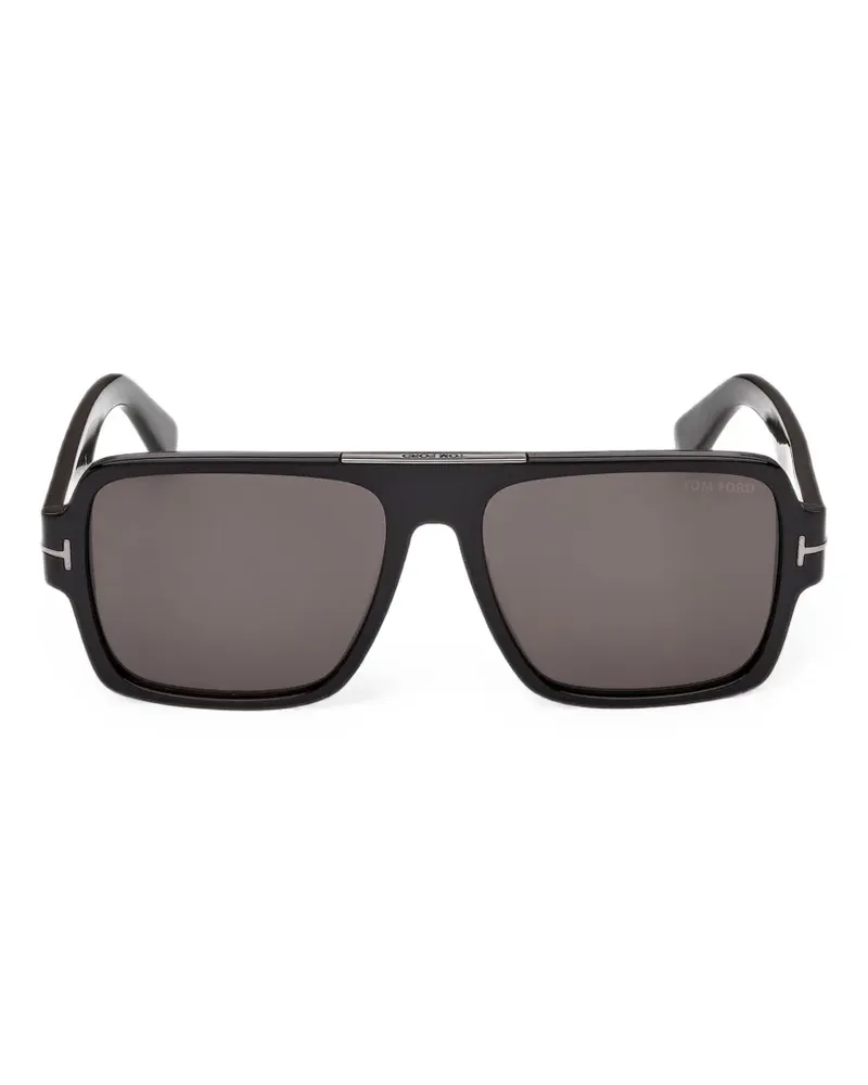 Tom Ford Eckige Sean-02 Sonnenbrille - Schwarz Schwarz