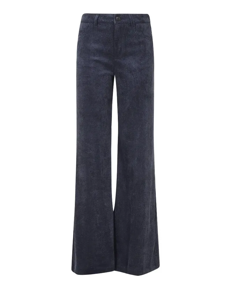 Ermanno Scervino Ausgestellte Cordhose mit Glitter-Detail - Blau Blau