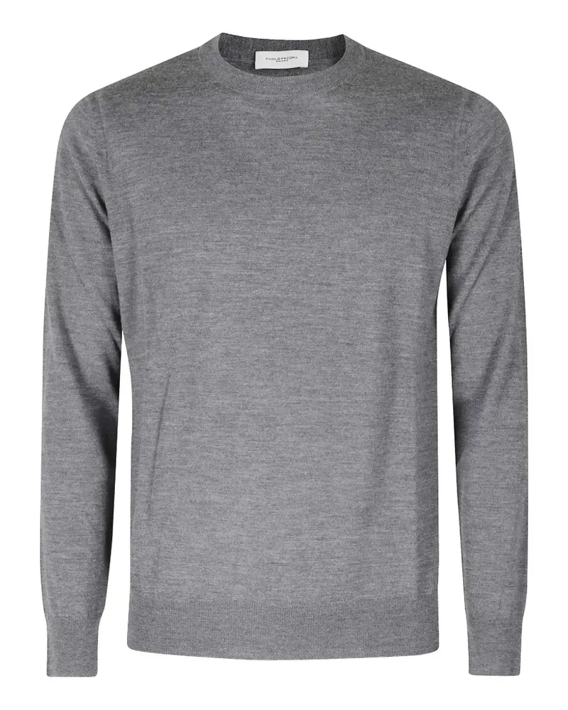 Paolo Pecora Milano Pullover mit rundem Ausschnitt - Grau Grau