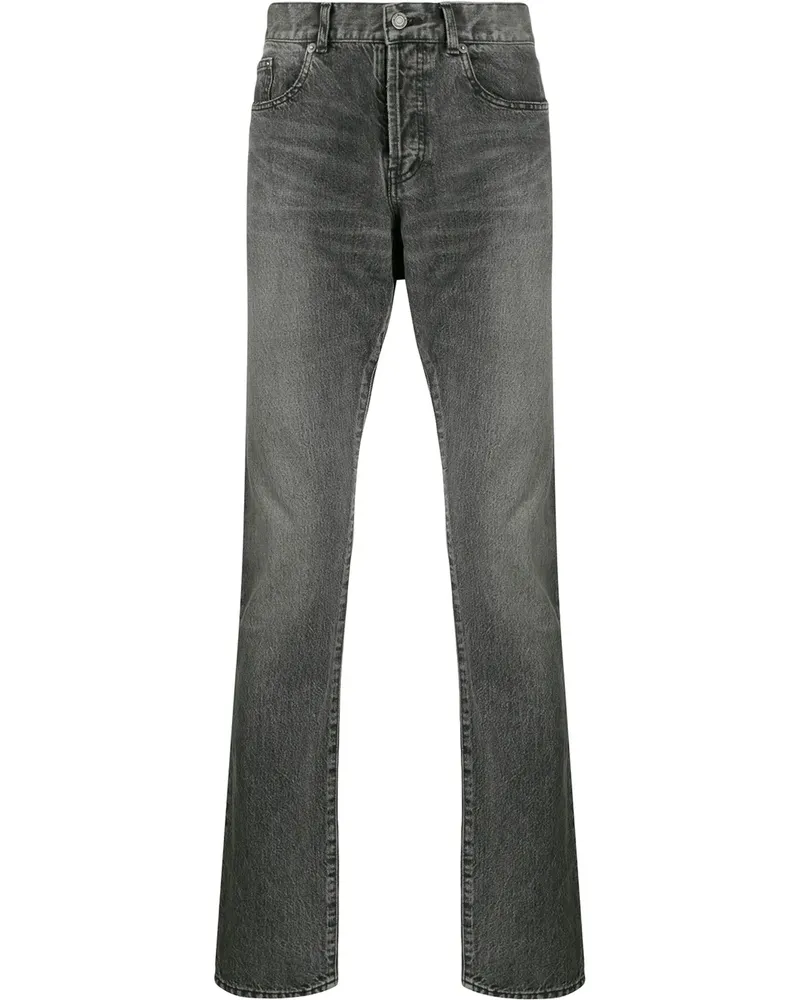 Saint Laurent Jeans mit ausgeblichenem Effekt - Grau Grau