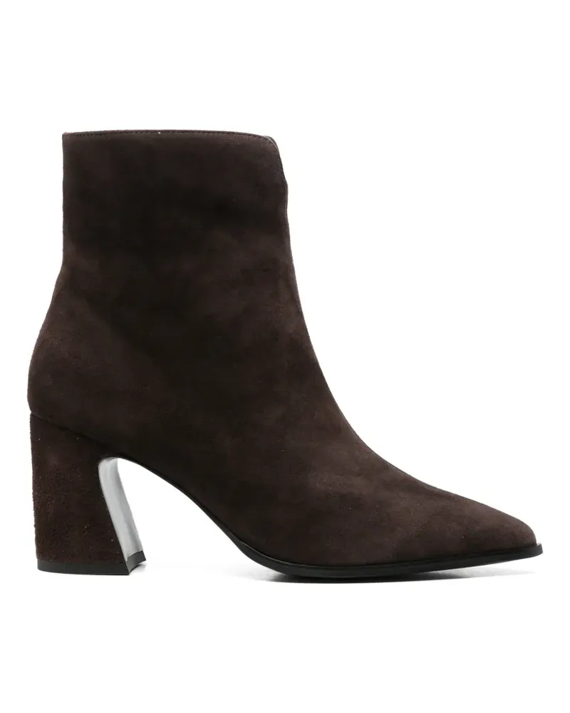 Bruno Premi suede-finish pointed-toe ankle boots - Braun Braun