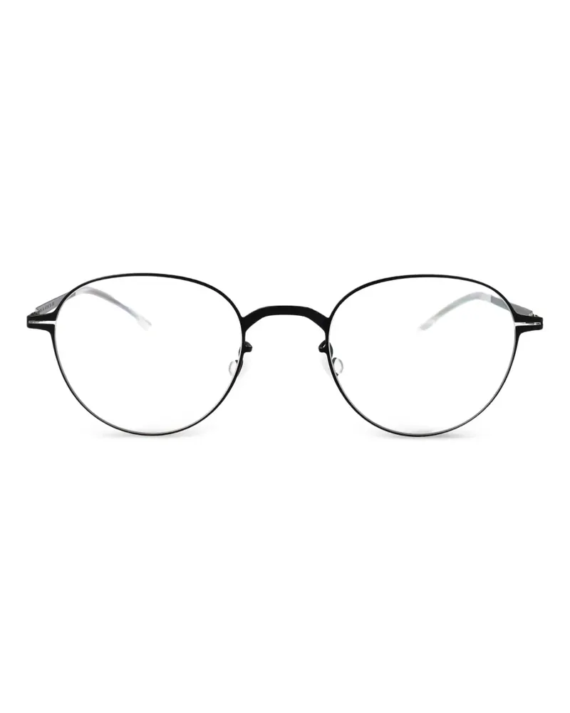 Mykita Mel Brille aus Stahl mit ovalem Gestell - Schwarz Schwarz