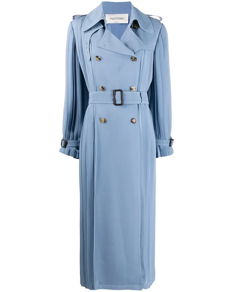 Valentino Garavani Trenchcoat mit Falten - Blau Blau