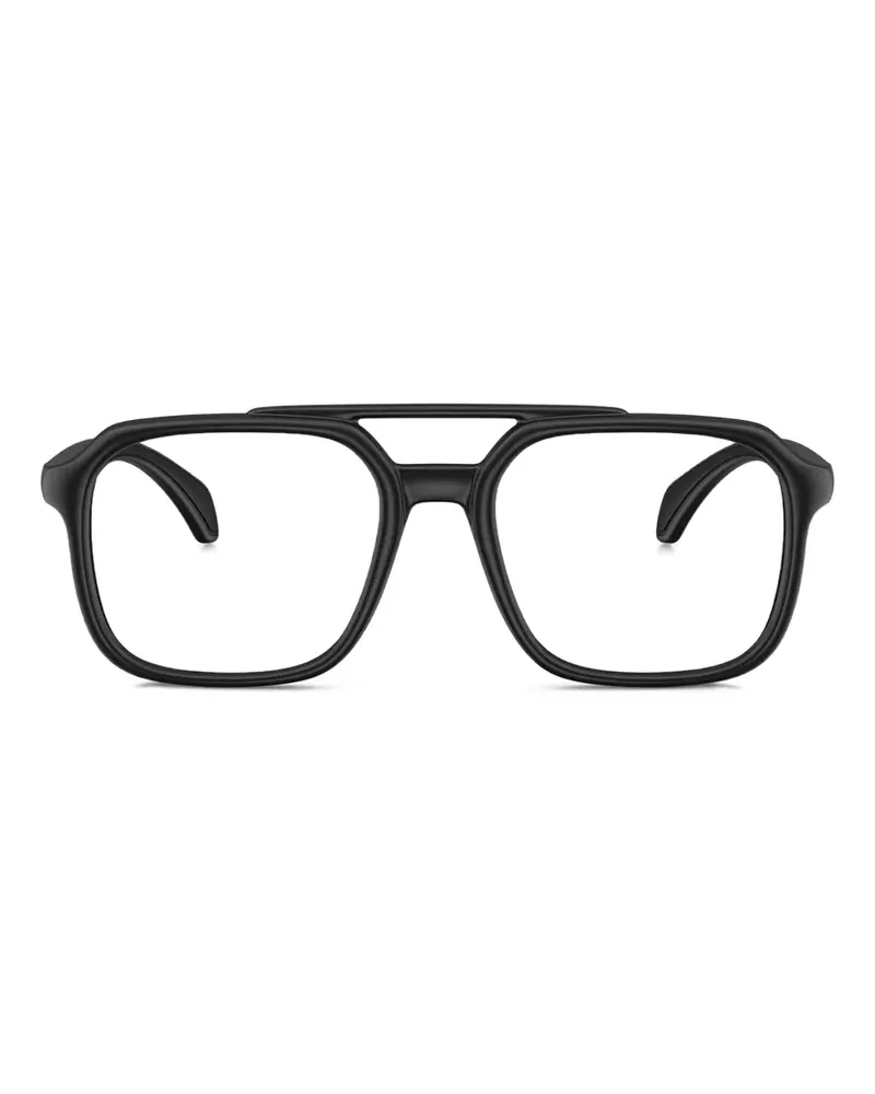 Moncler Brille mit eckigem Gestell - Schwarz Schwarz