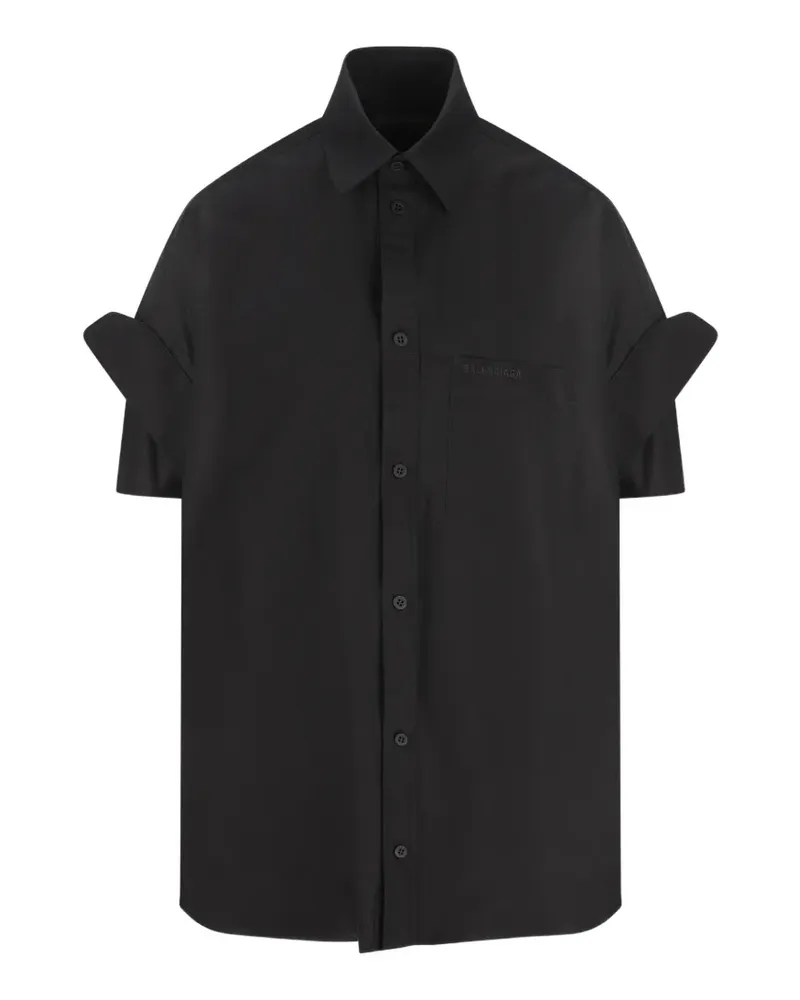 Balenciaga button-up embroidered shirt - Schwarz Schwarz