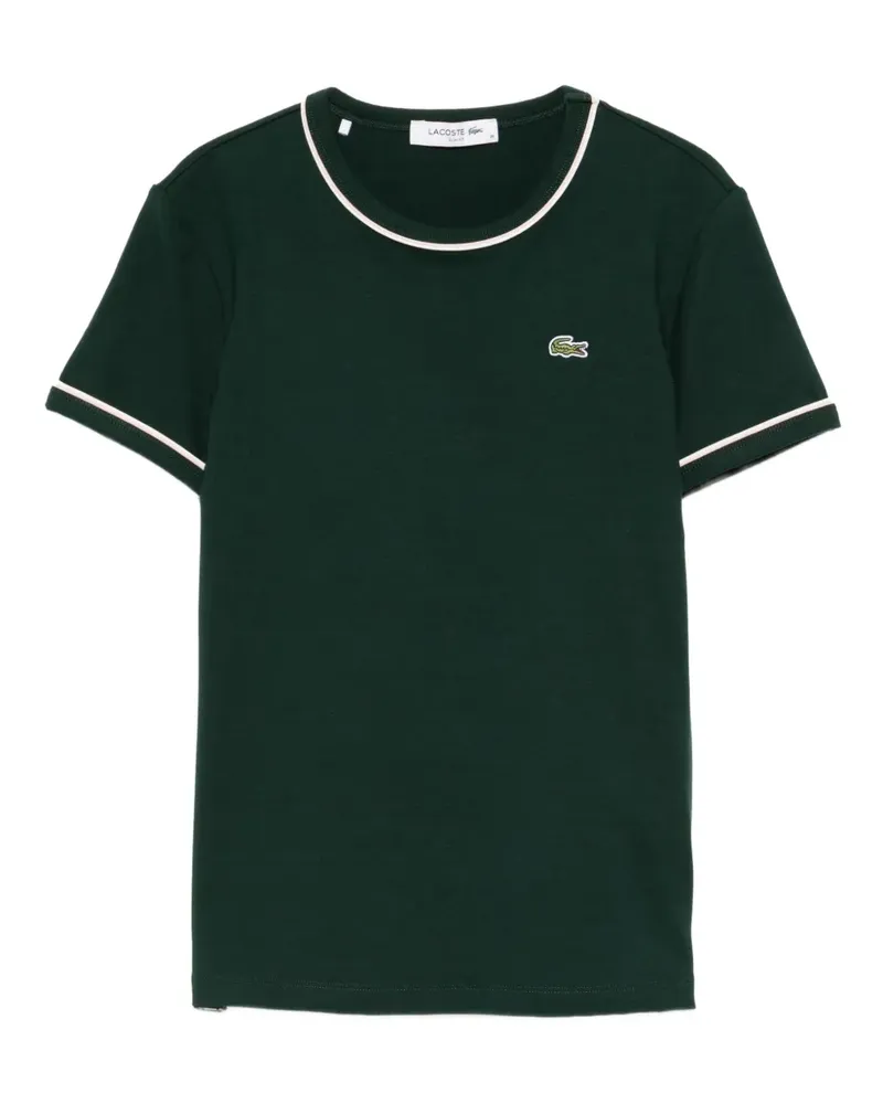 Lacoste T-Shirt mit Kontrastdetails - Grün Grün