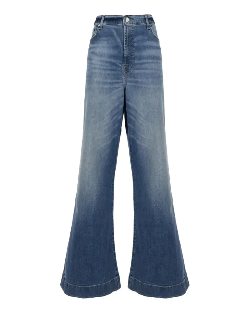 7 for all mankind faded-effect wide-leg jeans - Blau Blau