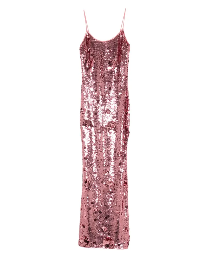 The New Arrivals Ilkyaz Ozel Isis Maxikleid mit Pailletten - Rosa Rosa