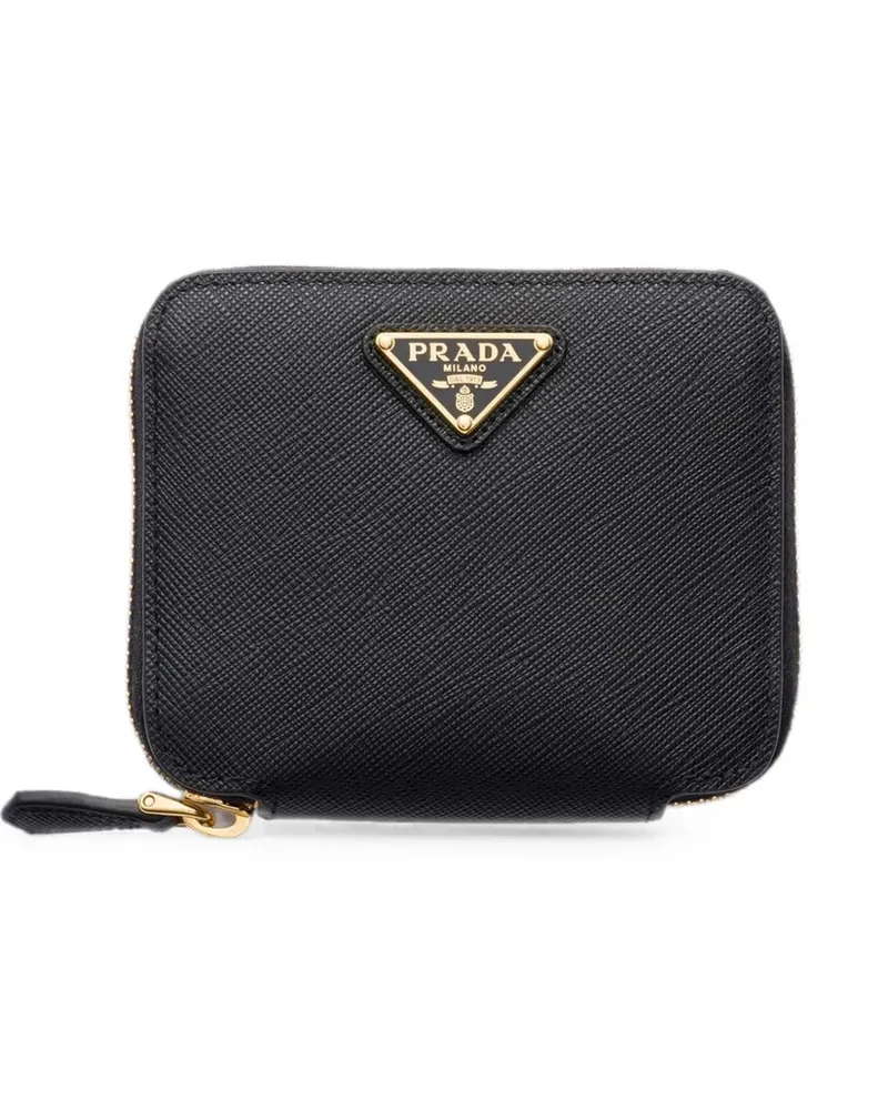 Prada small Saffiano-leather wallet - Schwarz Schwarz