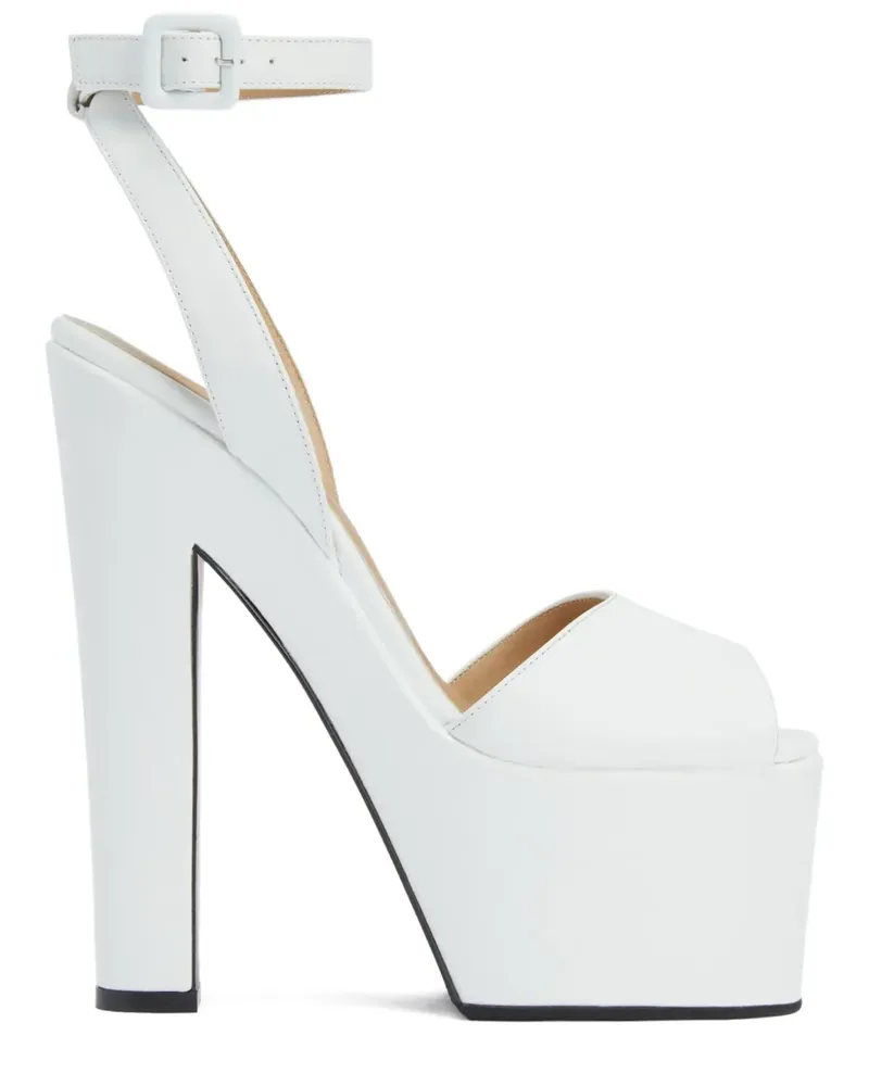 Giuseppe Zanotti Tarifa Plateau-Sandalen mit Knöchelriemen - Weiß Weiß