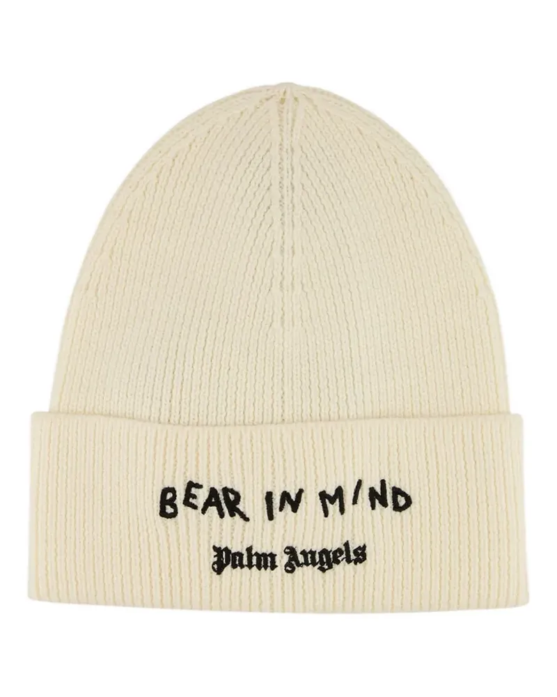 Palm Angels Bear In Mind beanie hat - Nude Nude