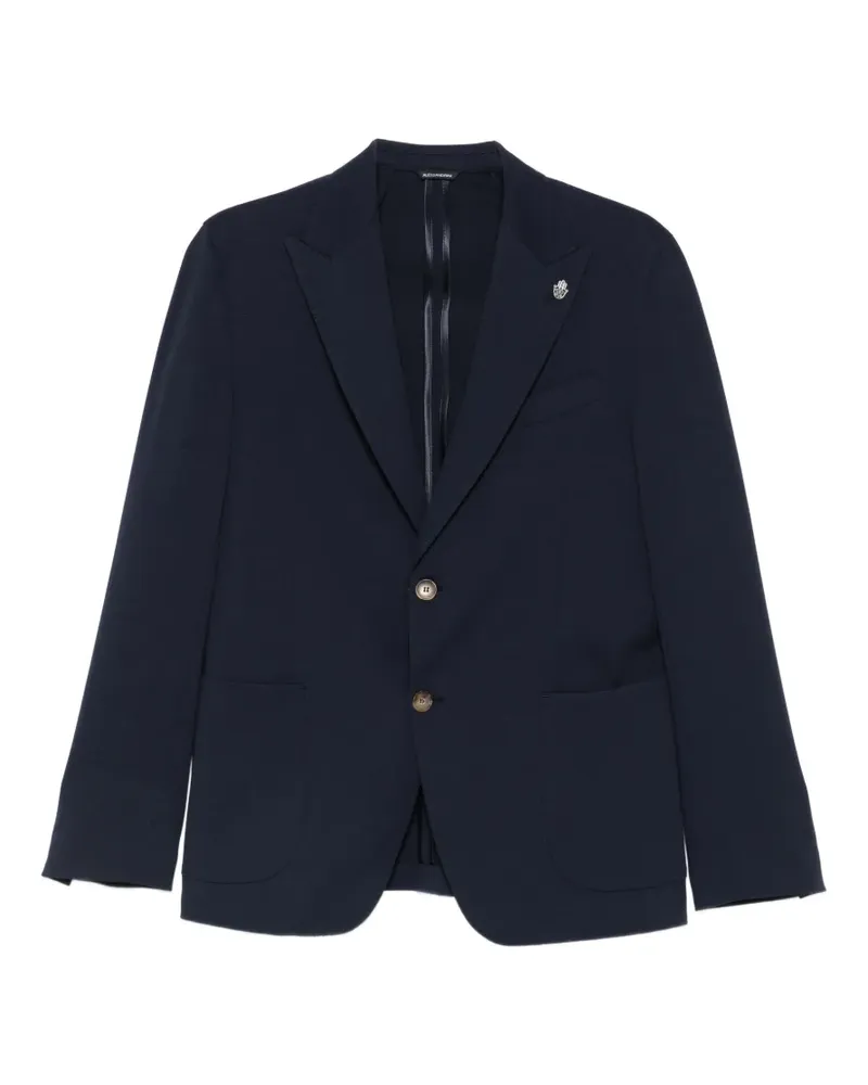 Daniele Alessandrini peak-lapel patch-pockets blazer - Blau Blau