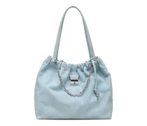 The Cristina Tote Bag aus Wildleder - Blau