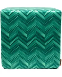 Missoni Home Hocker mit Zickzackmuster Grün