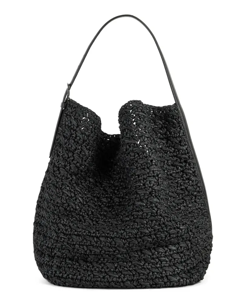 Totême belt detail tote bag - Schwarz Schwarz