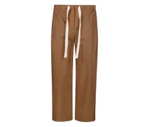 Hose mit Paperbag-Taille - Braun