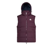 Gesteppte Jacke mit Druckknöpfen - Violett