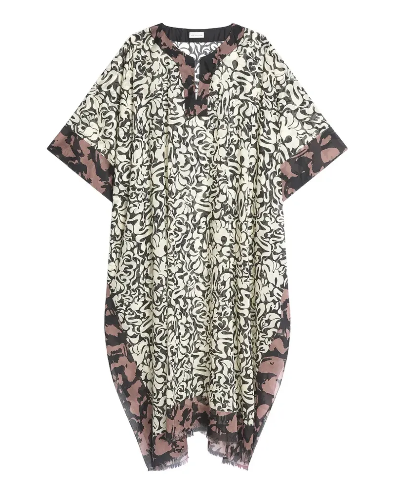 Dries van Noten Kaftan mit Print - Nude Nude