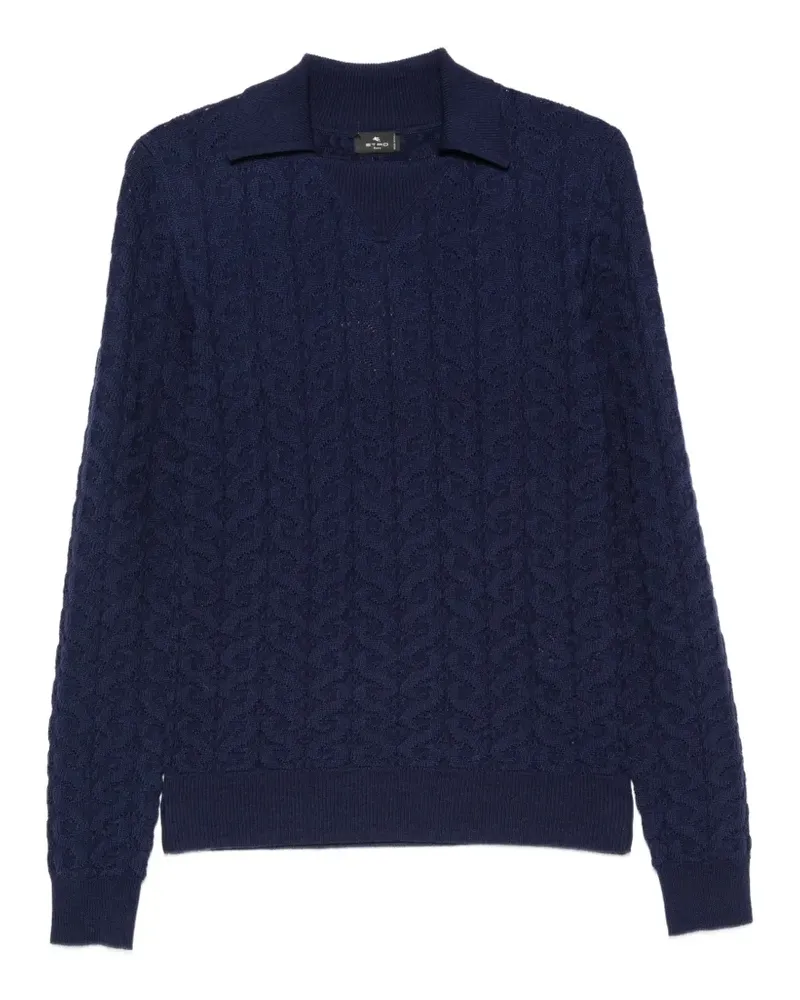 Etro Pullover mit Zopfmuster - Blau Blau