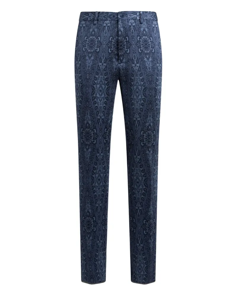 Etro Jacquard-Hose - Blau Blau